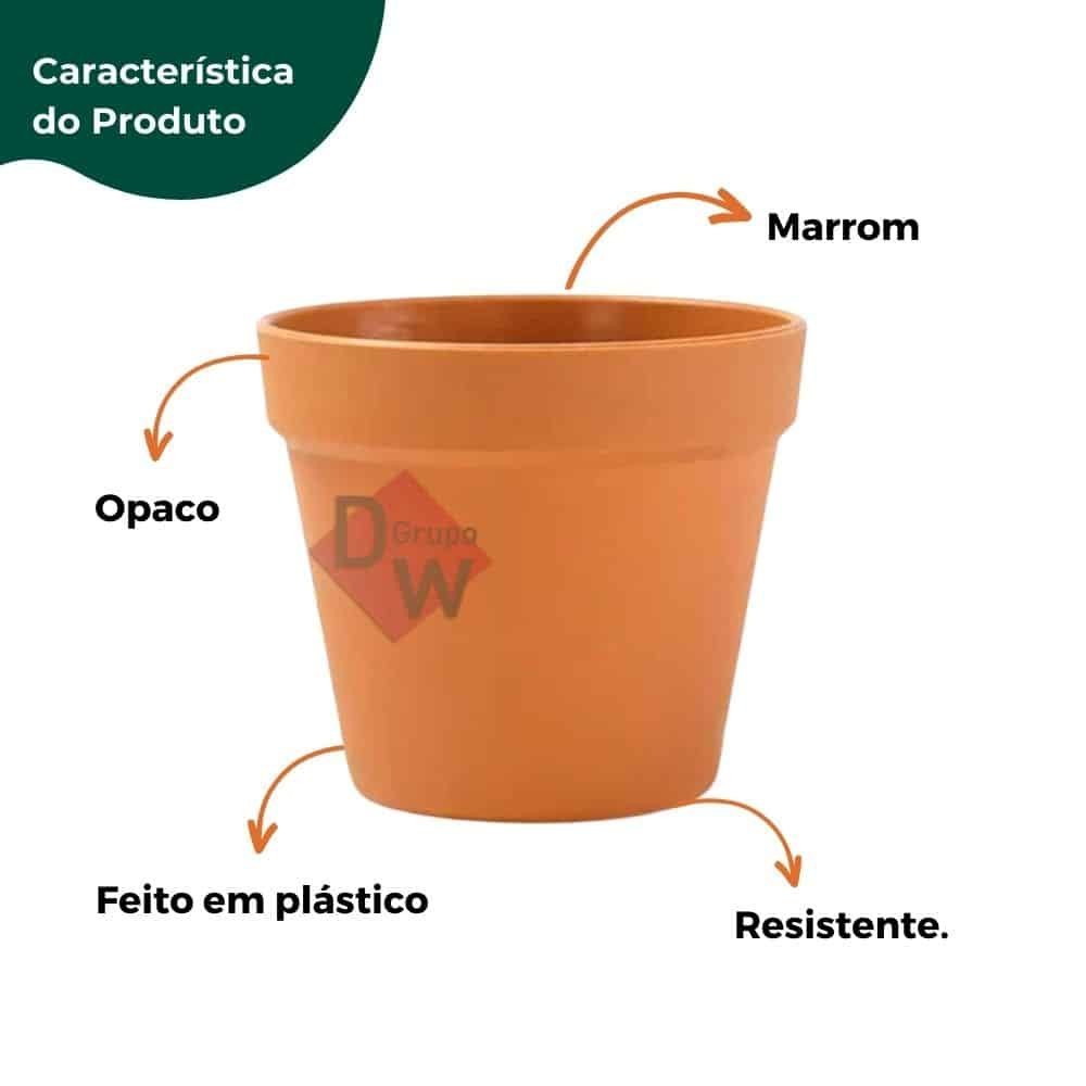 Vasinho de Plástico de Decoração Marrom - 3