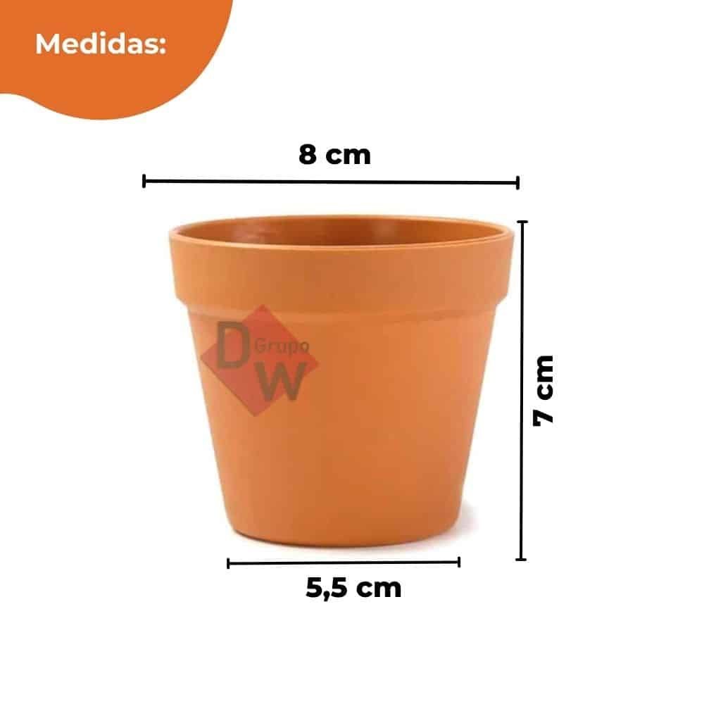 Vasinho de Plástico de Decoração Marrom - 4