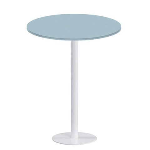 Mesa Pisa Beta Bistrô Fratini 107,50cm (a) Disco Redondo Branco Tampo Mdp Redondo Cinza 80cm (l)