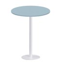 Ver imagem 1 de Mesa Pisa Beta Bistrô Fratini 107,50cm (a) Disco Redondo Branco Tampo Mdp Redondo Cinza 80cm (l)