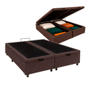 Ver imagem 1 de Cama Box Bau King Blindado Nature Marrom 193x203