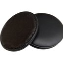 Ver imagem 3 de Kit 02 Assentos Redondo Banqueta Cadeira Estofados Poltronas H02 Corino Preto 30 cm - Lyam Decor Ass