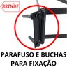 Suporte Porta Papel Higiênico Parafuso Preto Fosco Banheiro - 3