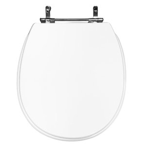 Assento Sanitário Poliéster para Louça de Ville (deca) Aço (reb. Oculto) Branco