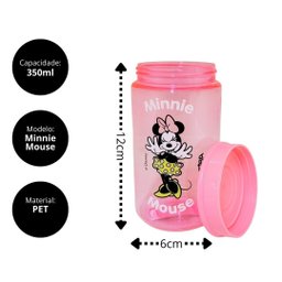 Kit 6 Potes Organizador Multiuso Rosa 350ml Minnie Mouse Disney 12cm - Tiba - 2