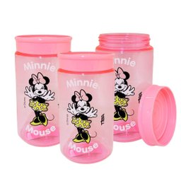 Kit 6 Potes Organizador Multiuso Rosa 350ml Minnie Mouse Disney 12cm - Tiba - 5