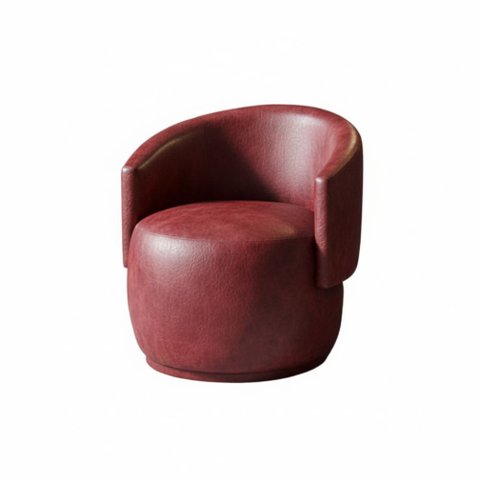 Poltrona Decorativa Sala Estar Orgânica Beatriz Corino Vermelho - Montanaris Decor