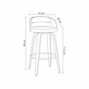Ver imagem 4 de Banqueta para Cozinha Alta Giratória Madeira Roma Branco