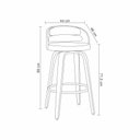 Ver imagem 4 de Banqueta para Cozinha Alta Giratória Madeira Roma Branco