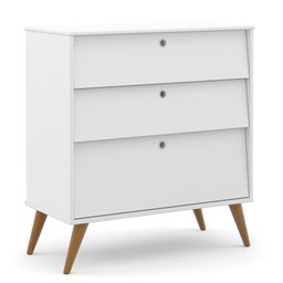 Gaveteiro Gold Matic Móveis 20183 Branco Soft Eco Wood Quarto - 1
