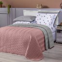 Ver imagem 2 de Kit Cobre Leito Queen 6 Peças Tecido Percal Dupla Face Coordenado Zion Casaborda