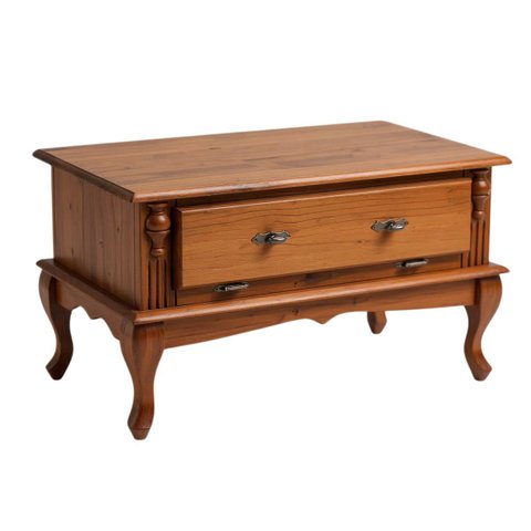 Mesa de Centro Retangular 2 Portas Pés Luiz Xv Florença 1006 - Imbuia