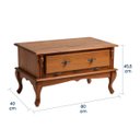 Ver imagem 4 de Mesa de Centro Retangular 2 Portas Pés Luiz Xv Florença 1006 - Imbuia