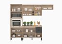Ver imagem 4 de Jogo de Cozinha Modulada Firenze 260m C/ Nicho P/ Forno e Microondas - Avena Touch/ Grafito Demóbile