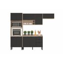 Ver imagem 2 de Jogo de Cozinha Modulada Firenze 260m C/ Nicho P/ Forno e Microondas - Avena Touch/ Grafito Demóbile