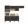 Jogo de Cozinha Modulada Firenze 260m C/ Nicho P/ Forno e Microondas - Avena Touch/ Grafito Demóbile - 2