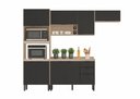 Ver imagem 2 de Jogo de Cozinha Modulada Firenze 260m C/ Nicho P/ Forno e Microondas - Avena Touch/ Grafito Demóbile