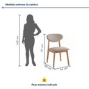 Ver imagem 3 de Conjunto 2 Cadeiras Lis em Madeira Maciça e Encosto Laminado e Estofado Espresso Moveis