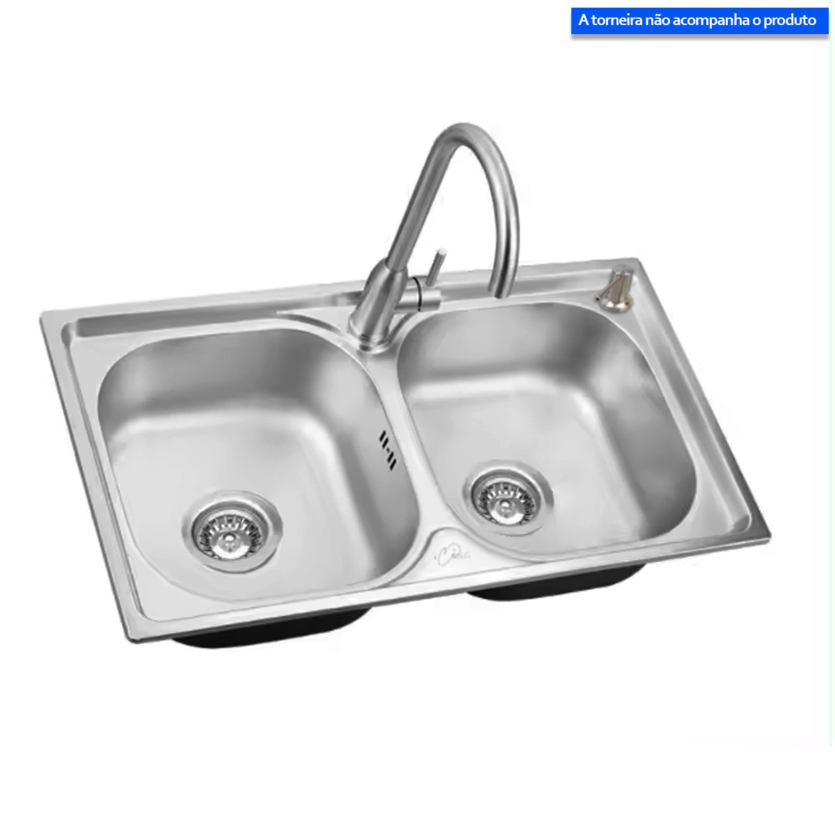 Cuba Gourmet Dupla Retangular com Acessórios em Inox Escovado 78x43x20cm - 3