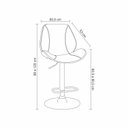 Ver imagem 3 de Banqueta Alta Giratória Altura Regulável em Madeira Maciça Verona 