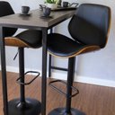 Ver imagem 2 de Banqueta Alta Giratória Altura Regulável em Madeira Maciça Verona 