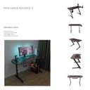 Ver imagem 3 de Mesa Gamer Escrivaninha com LED RGB Series Z Futura Import 110cm Preto E Vermelho