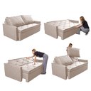 Ver imagem 7 de Sofá Sem Caixa Retrátil e Reclinável 1,85m Cama inBox Loft Linho Bege Claro