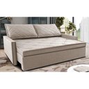 Ver imagem 1 de Sofá Sem Caixa Retrátil e Reclinável 1,85m Cama inBox Loft Linho Bege Claro