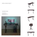 Ver imagem 3 de Mesa Gamer com LED RGB Series T Futura Import 140cm Preto E Vermelho