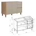 Ver imagem 5 de Cozinha Modulada Allure Linea Brasil 10 Peças 20 Portas 4 Gavetas
