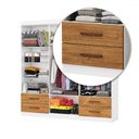 Ver imagem 5 de Guarda-roupa Casal Genova 6 Portas 4 Gavetas com Espelho Branco/cinamomo - Carioca Móveis