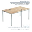 Ver imagem 7 de Mesa de Jantar Retangular Tampo Madeira Maciça 160CMX85CM Smart Marrom/Cromado