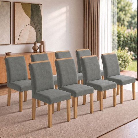 Conjunto 8 Cadeiras para Sala de Jantar Luisa