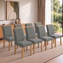 Ver imagem 1 de Conjunto 8 Cadeiras para Sala de Jantar Luisa