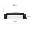 Ver imagem 2 de Puxador de Gaveta e Armário Porta 120 Mm Ouro Velho Kit 6 Pç: Preto Fosco