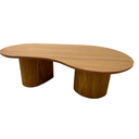 Ver imagem 1 de Mesa de Centro Cone Orgânica Oval 120x80 Cm com 2 Base Madeira Freijó Tampo Freijó Linn Design Decor
