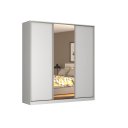 Ver imagem 3 de Guarda Roupa 220cm 3 Portas 1 Espelho 100% Mdf Branco