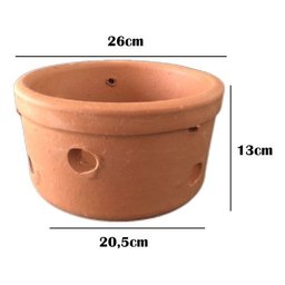Vaso Furado de Cerâmica 26cm P/ Pendurar Orquídea Grande - 3