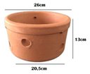 Ver imagem 3 de Vaso Furado de Cerâmica 26cm P/ Pendurar Orquídea Grande