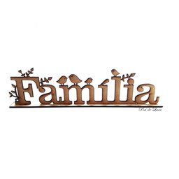 Palavra Decorativa em Mdf Cru- Família - 1