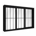 Ver imagem 2 de Janela de Alumínio de Correr 120x150cm 3 Folhas com Grade Lucasa Alumínios