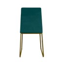 Ver imagem 7 de Kit 6 Cadeiras de Jantar Cozinha Industrial Lexa Veludo Élpis Móveis Verde Dourada