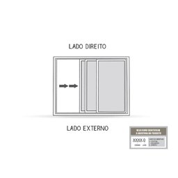 Janela de Alumínio de Correr 100x200cm 3 Folhas Lucasa Alumínios  - 3