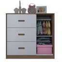Ver imagem 2 de Jogo de Quarto Infantil Livia com Berço Mini Cama Cômoda e Roupeiro Canaã
