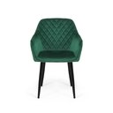 Ver imagem 4 de Cadeira Estofada Veludo Base Metal Barcelona - Verde