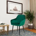 Ver imagem 2 de Cadeira Estofada Veludo Base Metal Barcelona - Verde