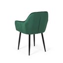 Ver imagem 5 de Cadeira Estofada Veludo Base Metal Barcelona - Verde