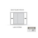 Ver imagem 3 de Janela de Alumínio Veneziana 120x120cm com Persiana Black Out Integrada Lucasa Alumínio