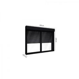 Janela de Alumínio Veneziana 120x150cm com Persiana Black Out Integrada Lucasa Alumínio - 4