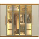 Ver imagem 2 de Guarda Roupa Casal Cumaru 6 Portas com 4 Portas Reflecta com LED Yescasa